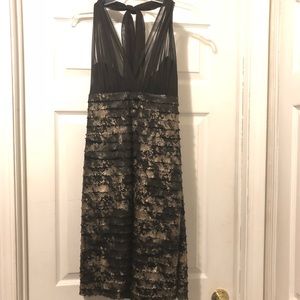 Black and Gold Cocktail Dress